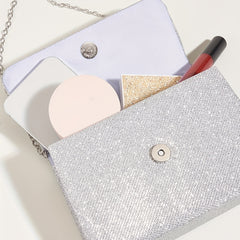 Glitter Satchel Bag Classic Handbag Chain Strap Banquet Bag