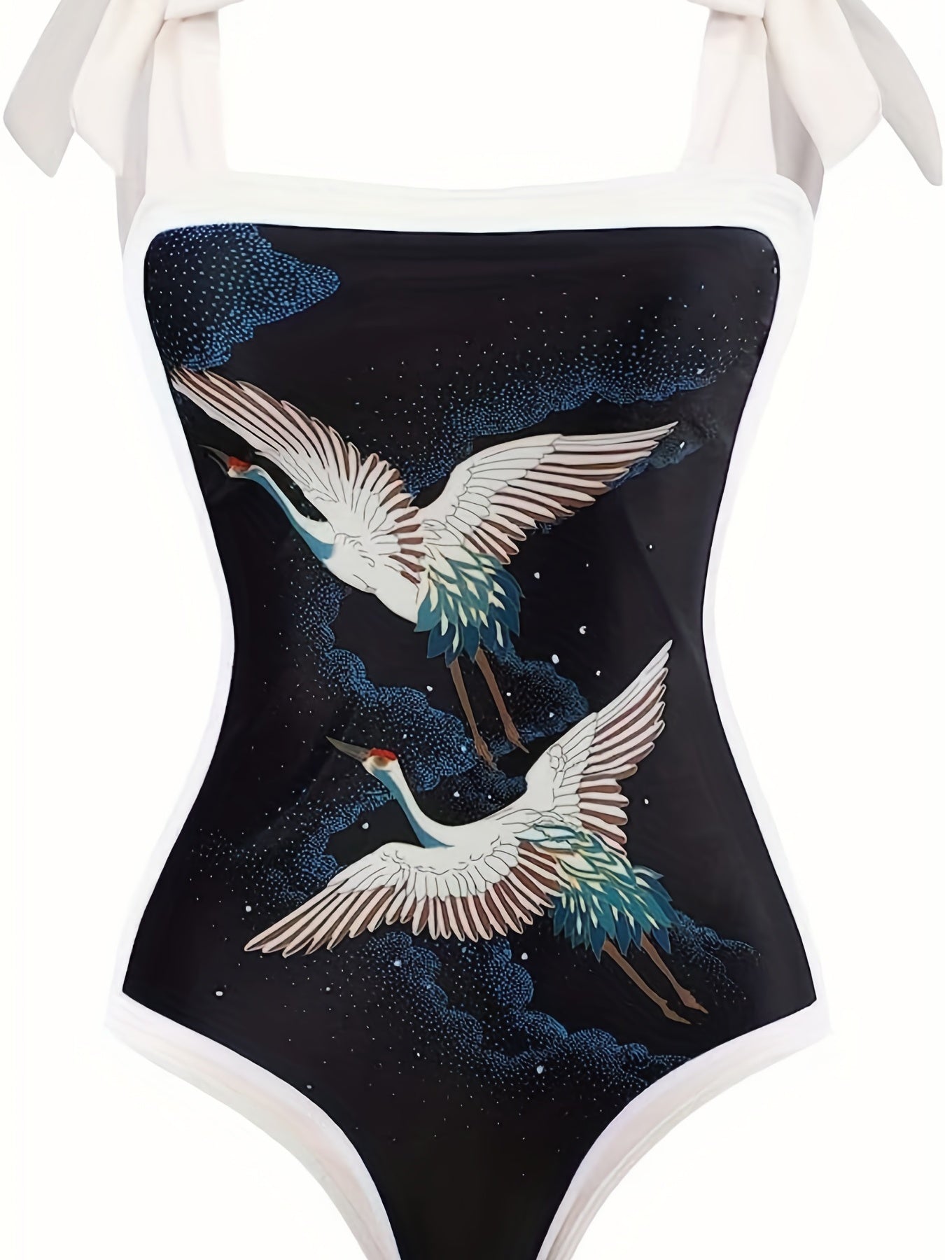 Retro Tankini Set Women's Painting Print One Piece S