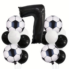 17pcs Football Theme Kids Birthday Party Decor Set