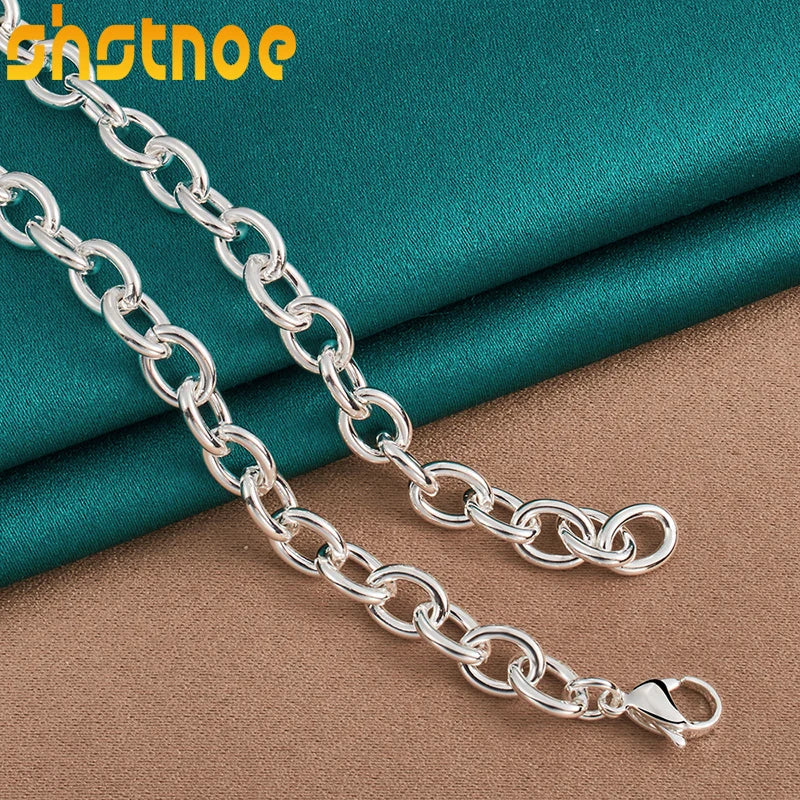 925 Silver Double Heart Pendant Necklace 18-Inch Chain