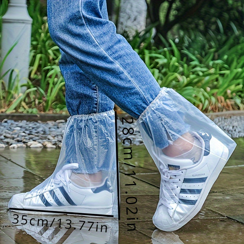 Disposable Waterproof Rain Shoe Covers Anti Slip Thickened Leg Covers