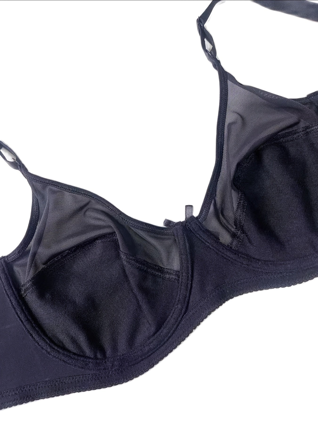  Sexy Bow Knot Mesh Underwire Back Closure Bra