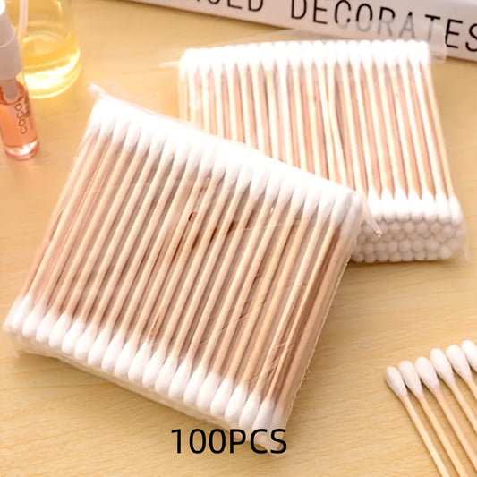 100/300 Cotton Swabs Cleaning Supplies for Camping & Daily Use