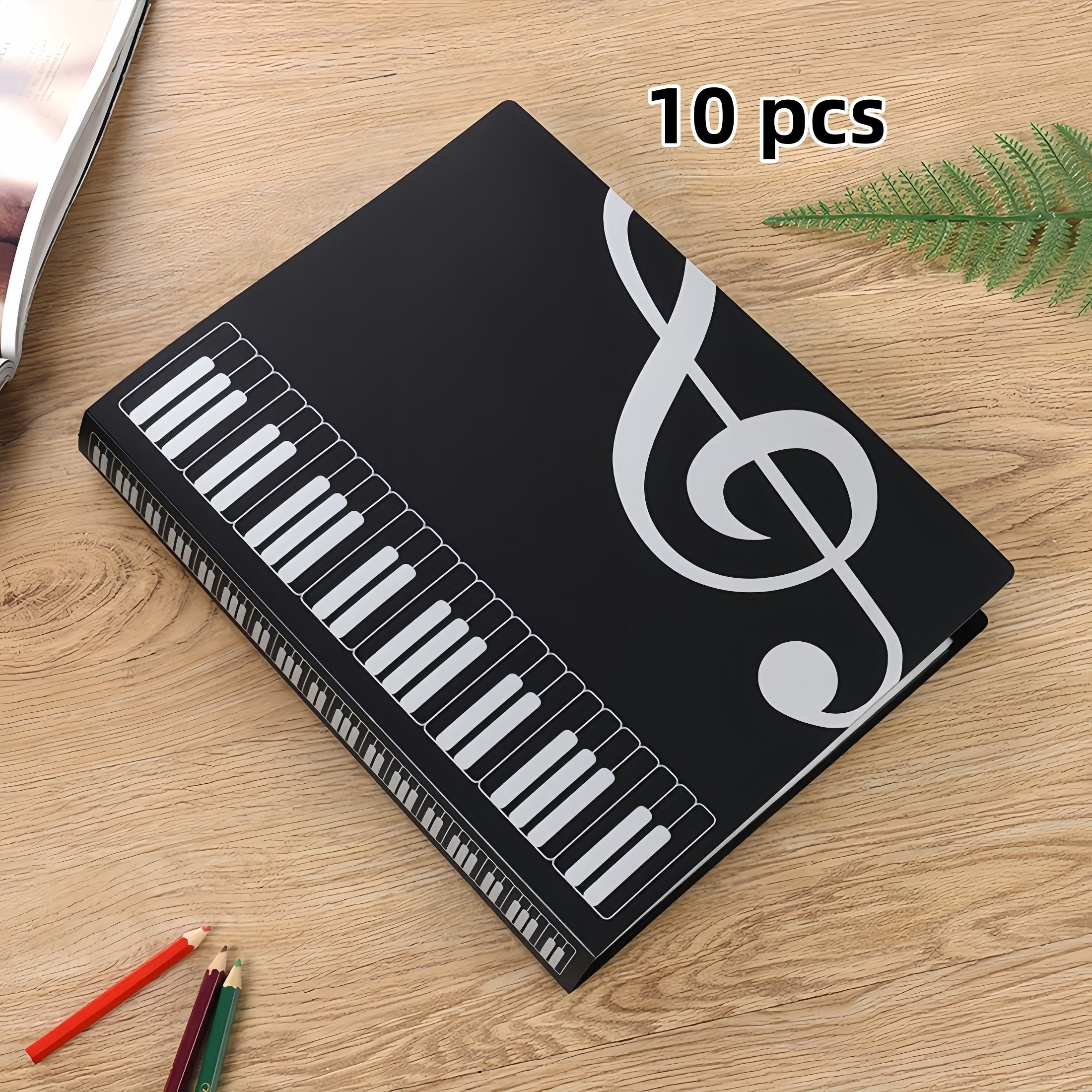 10pcs Music Notation Book Clip A4 Folder Insert Clip Five Line Notation