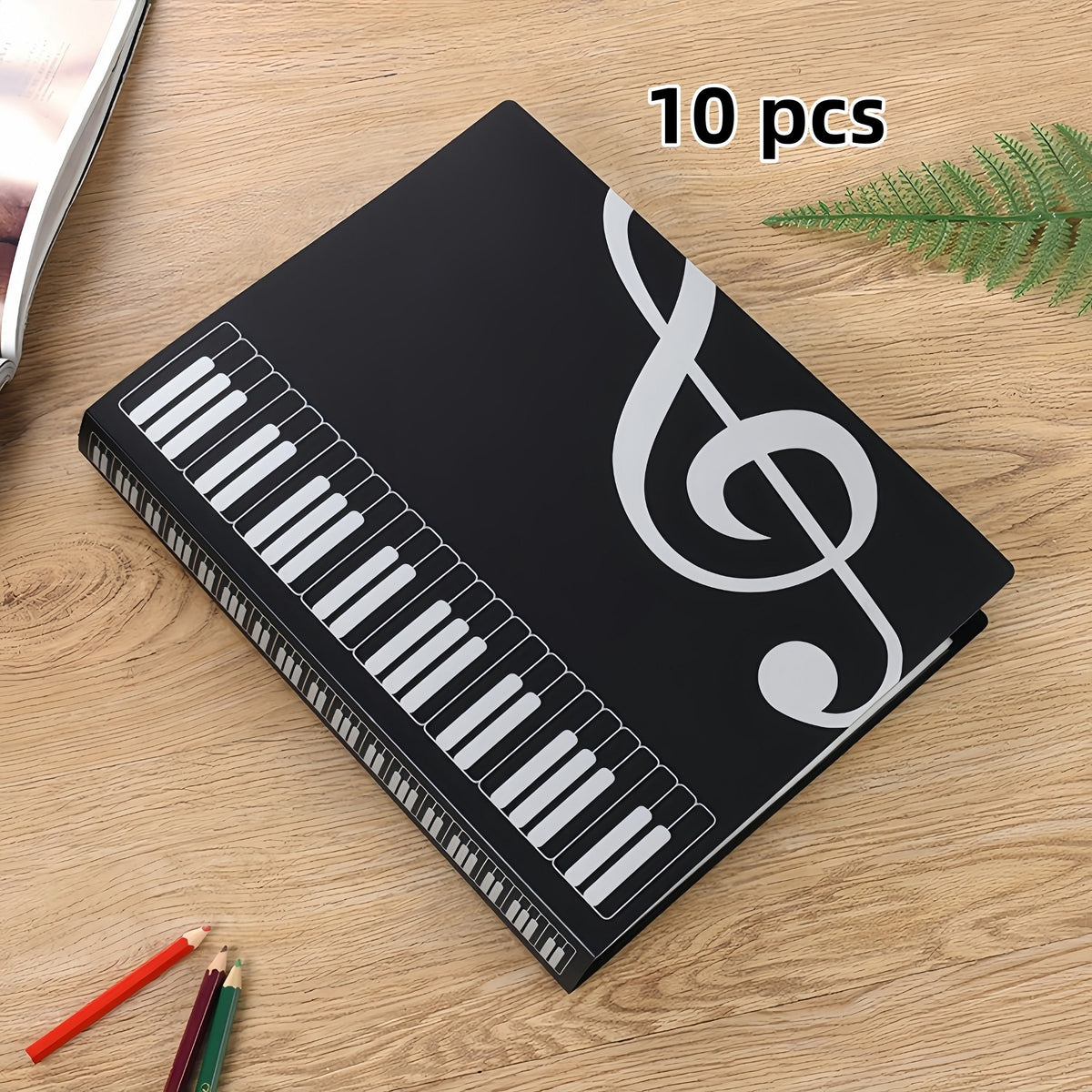 10pcs Music Notation Book Clip A4 Folder Insert Clip Five Line Notation