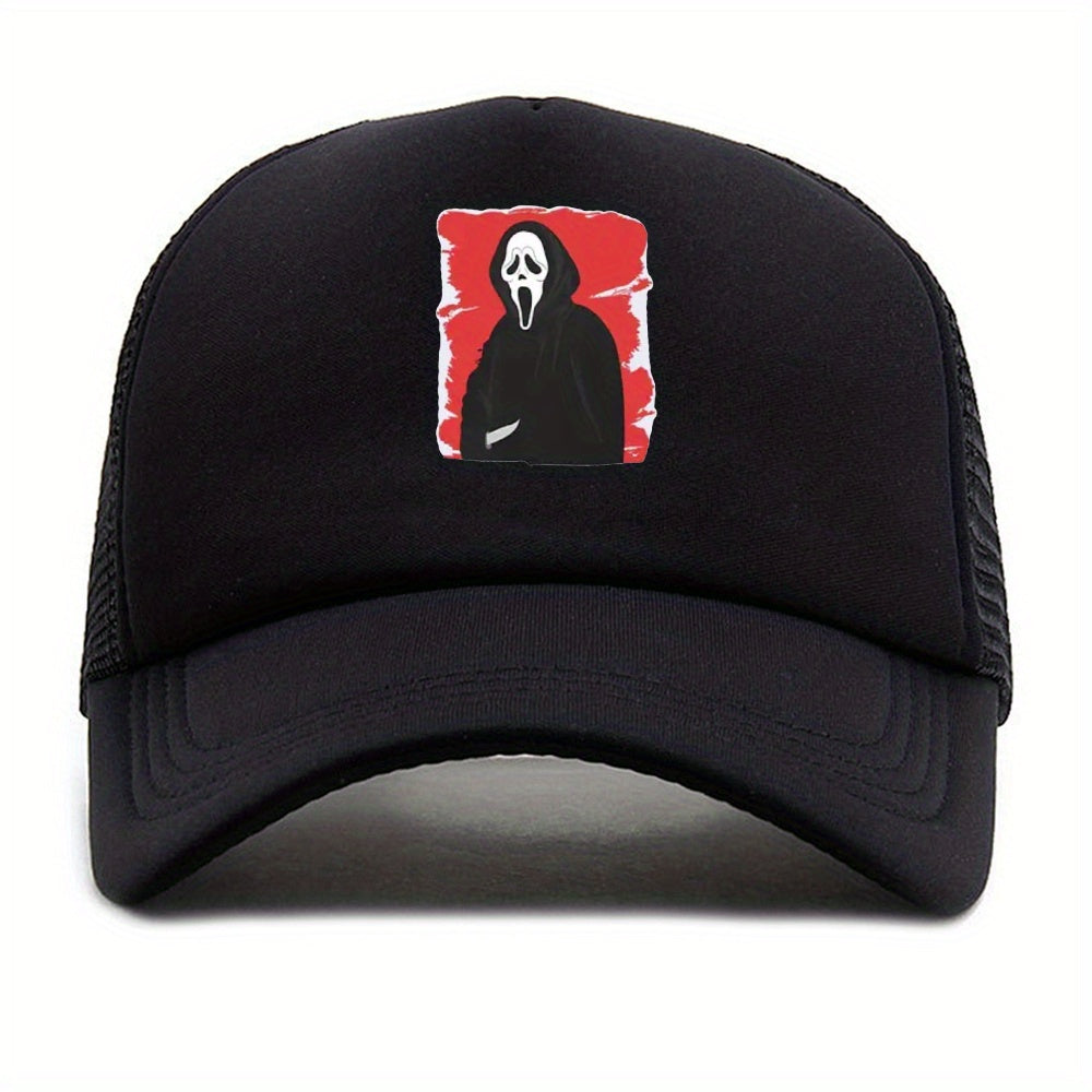 Unisex Sunshade Breathable Baseball Cap Ghost Pattern Outdoor Sport
