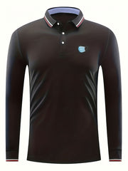 Men's Lightweight Long Sleeve Polo Shirt
