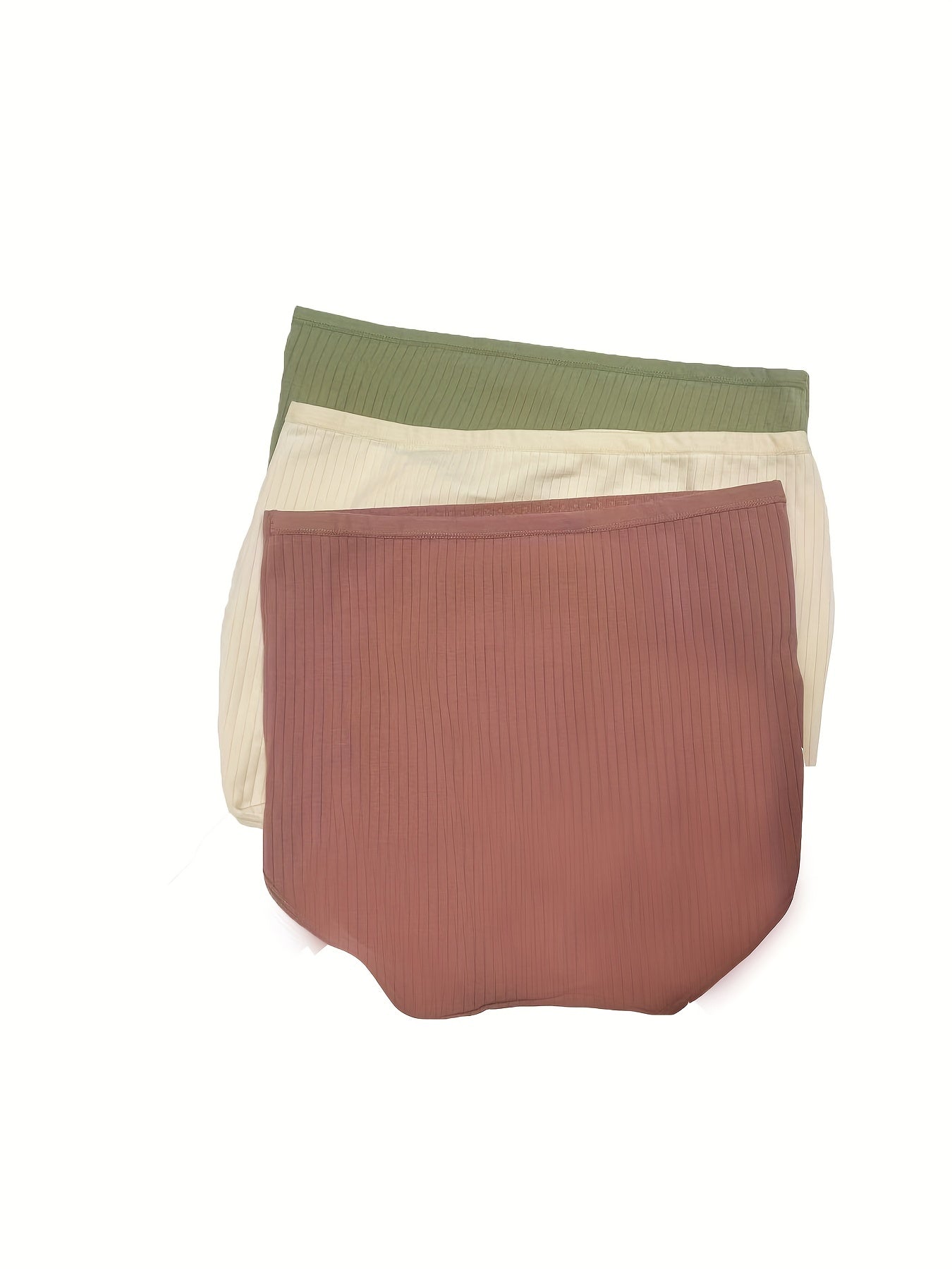 3 Pack Ribbed High Rise Tummy Control Panties Set