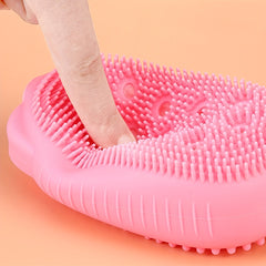 Soft Silicone Bath Brush Double Sided Body Scrubber