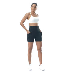 High Stretch Biker Shorts with Side Pockets