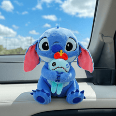 Stitch & Scrump Plush Hugging Doll Soft Toy w/ Red Bow Tie - Home Decor & Gift