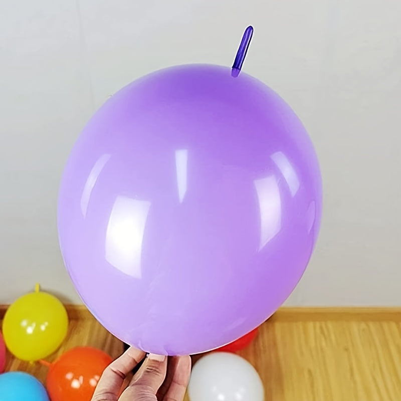 100 Multicolor Needle Tail Gas Ball Rainbow Link Balloon