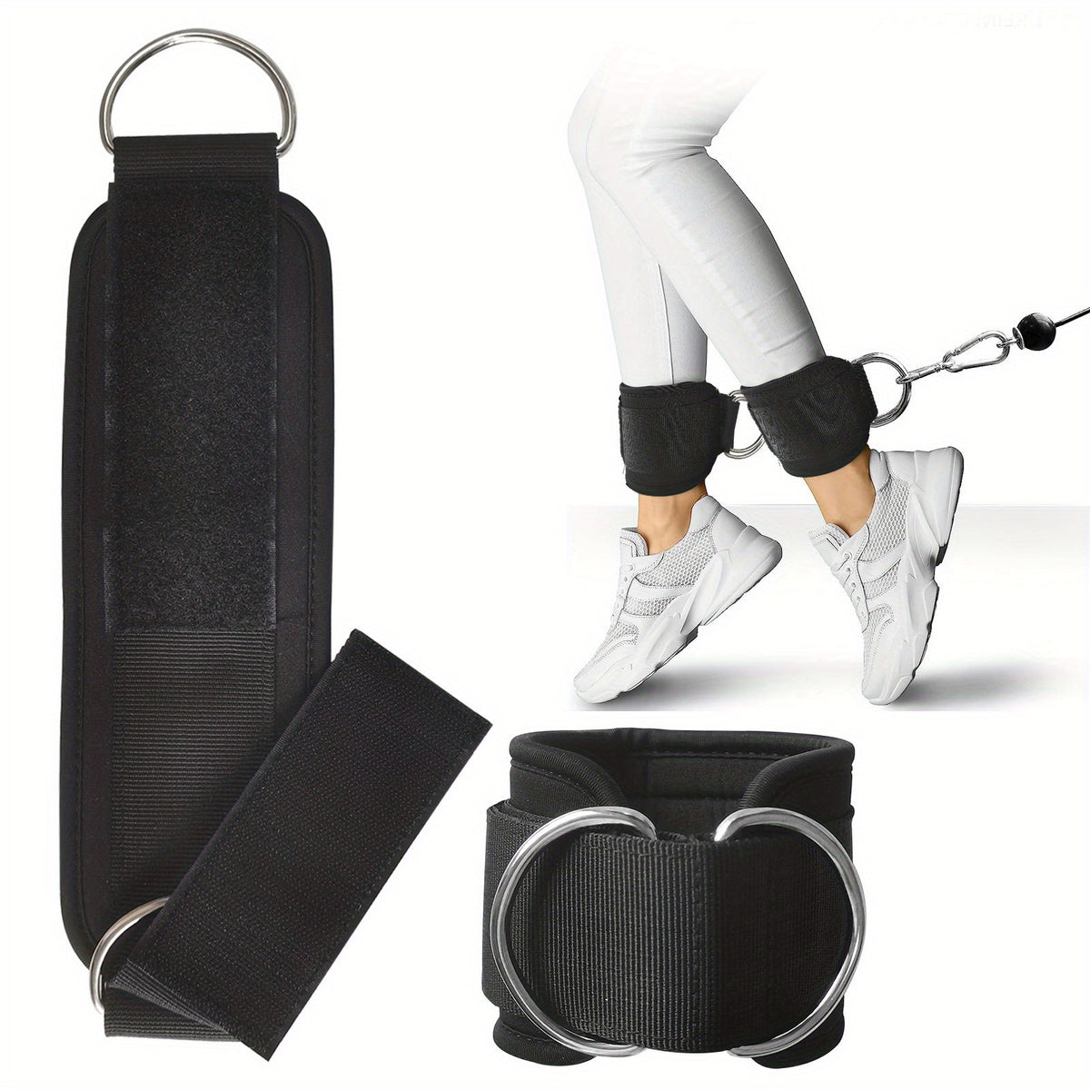 Rustproof Fitness Ankle Cuffs for Leg Exercises