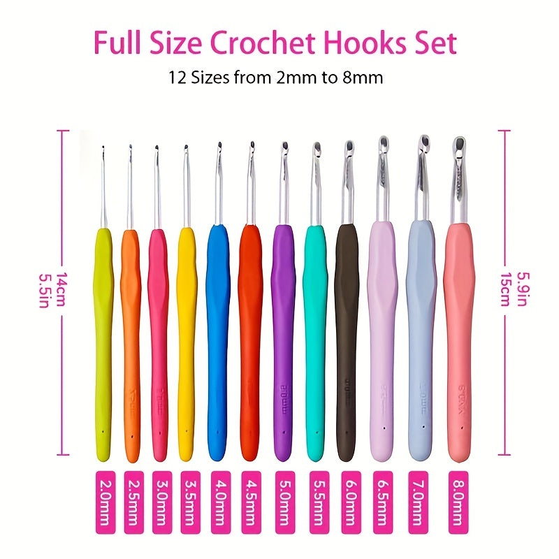 41pcs Soft Handle Crochet Tool Set Sweater Needlework Yarn Knitting Tools