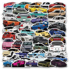 Anime Race Car Decorative Stickers, Waterproof Stickers for Phone Case Laptop