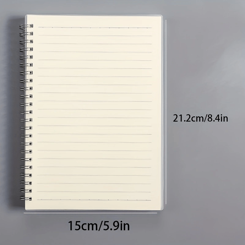 A5 Grid Notebook 21 Coil Diary Book Transparent PP Notebook