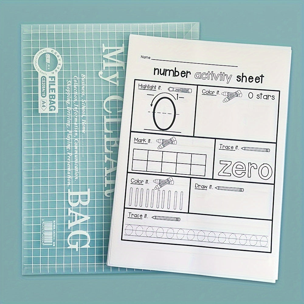 Number Tracing Book for Kids, Math Workbook with Drawbar