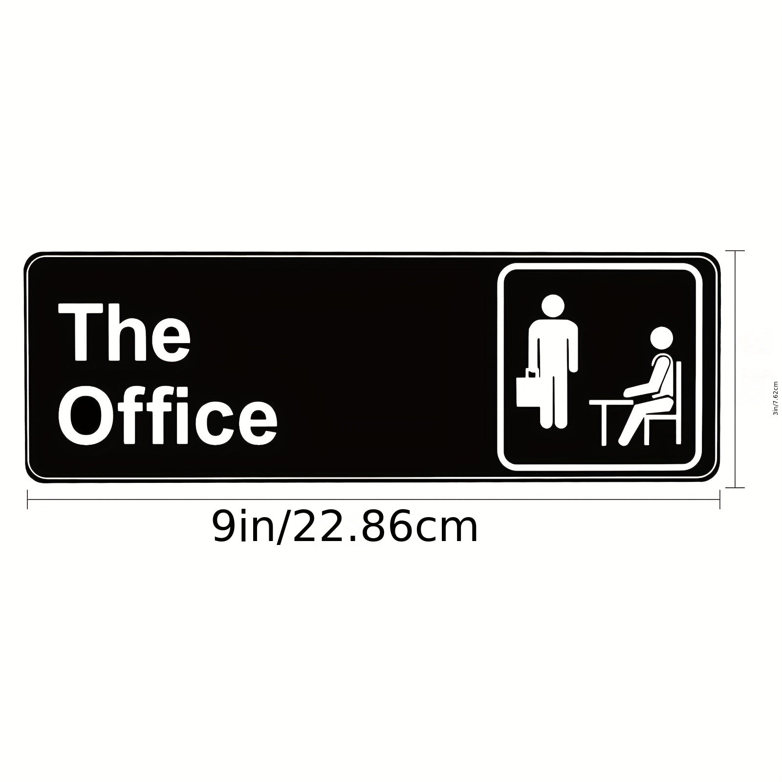 Office Sign Self Adhesive 22.86x7.62cm Acrylic Door/Wall Installation