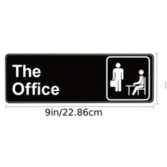 Office Sign Self Adhesive 22.86x7.62cm Acrylic Door/Wall Installation