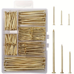 280pcs 6 Sizes Galvanized Nails Assortment Kit with Storage Box