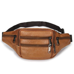 Leather Waist Bag First Layer Cowhide Mobile Phone Bag