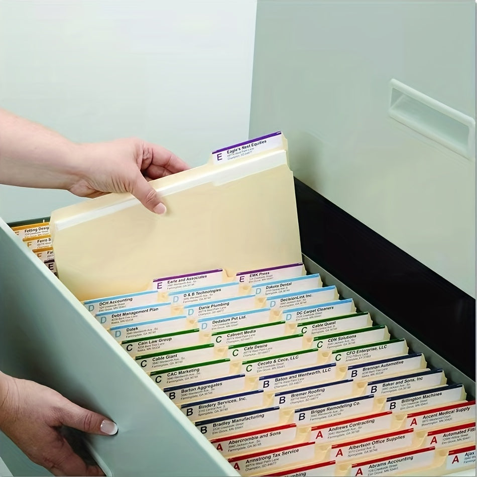 12pcs File Folders 1 3 Cut Tab Assorted Positions