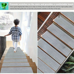15pcs Stair Treads Non Slip for Wooden Steps Indoor Peel & Stick