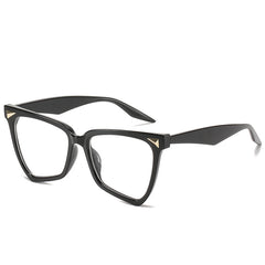 Polygon Colorful Frame Clear Lens Glasses Block UV Glare