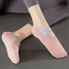 5 Pairs Anti Slip Yoga Socks for Exercise Fitness Indoor Jump Rope Dance Socks