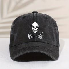 Kids Vintage Double Skull Baseball Cap Sunshade