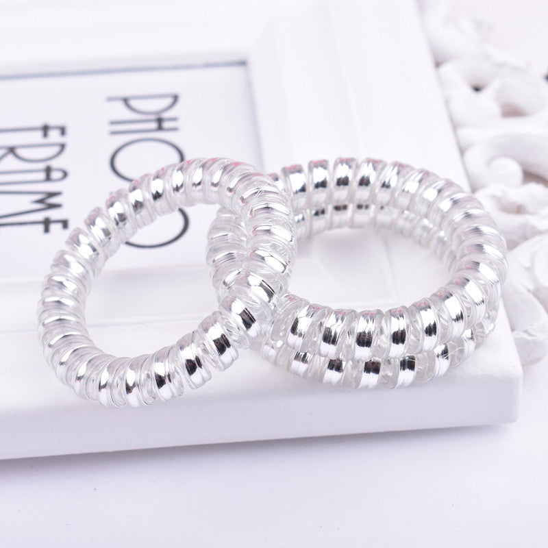 Coil Wire Hair Tie Elastic Hair Ring Ponytail Holder