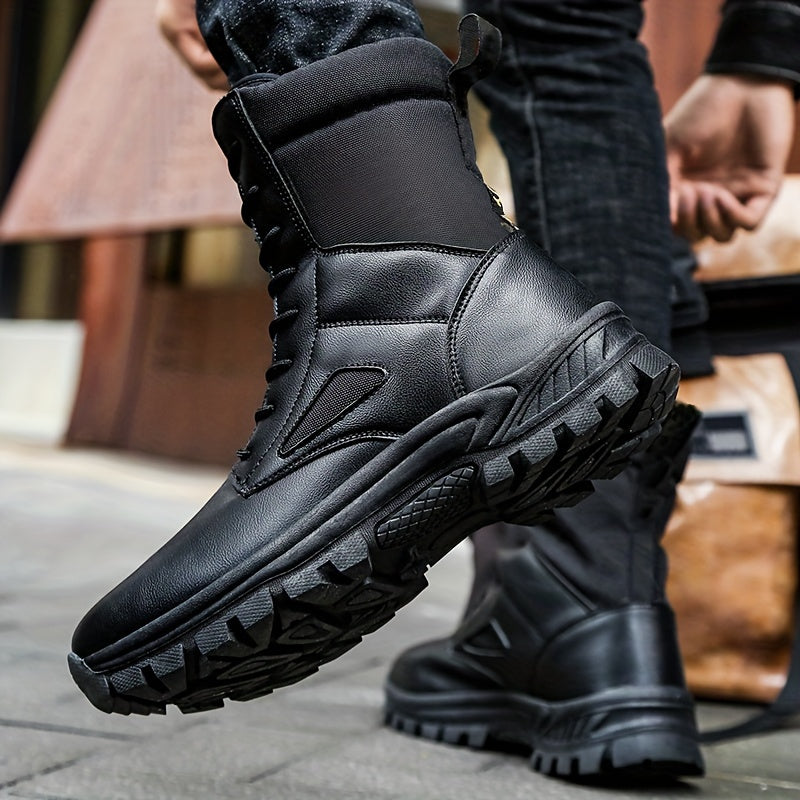Men's High Top Tactical Work Boots Non Slip Durable Outdoor Hiking