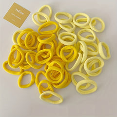 50pcs Thick Seamless Hair Elastics Ties Stretchy Rubber Bands Ponytail Holder