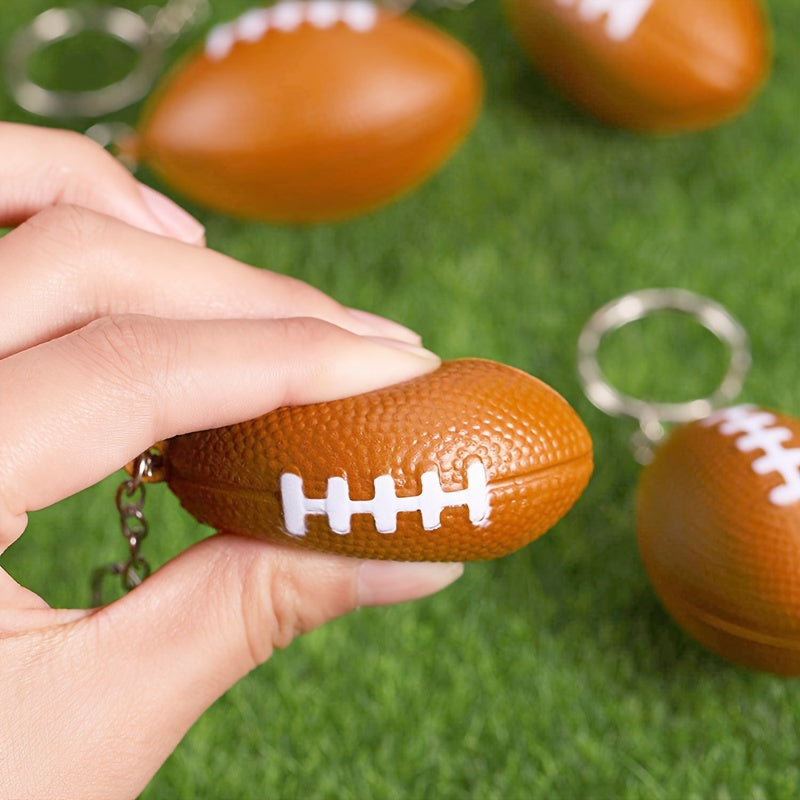 Solid Sponge Rugby Keychain Backpack Pendant