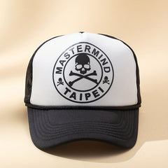 Mens Skull Breathable Baseball Cap