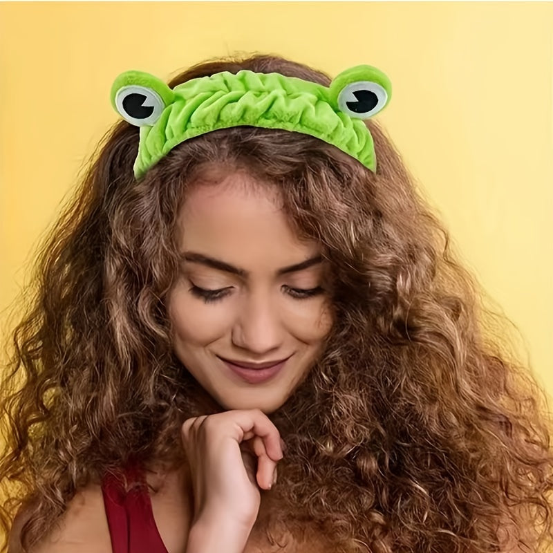 1pc Frog Cartoon Hairband Women's Face Headband Hairband