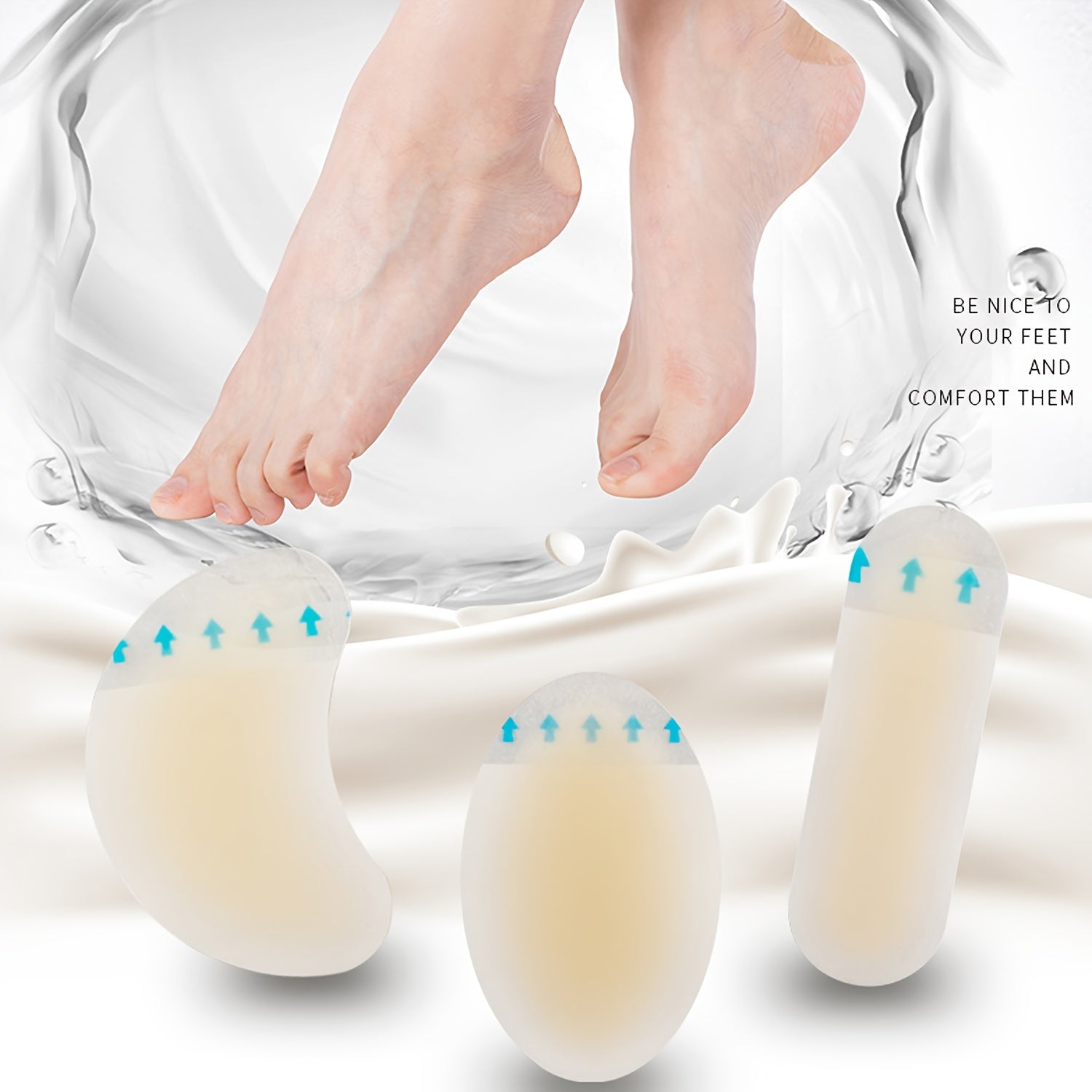 10pcs Invisible Silicone Heel Protector Waterproof Foot Patch