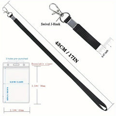 PVC Waterproof Chest Card Sleeve ID Card With Lanyard