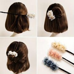 Flower Hair Tie Hair Styler Bun Maker Ponytail Holder Hair Accessories