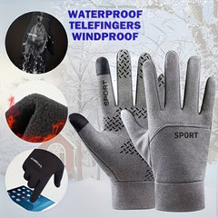 Winter Warm Thickened Gloves Windproof Waterproof Anti slip Touch Screen