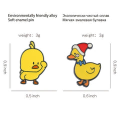 Creative Cartoon Duck Shape Baking Paint Pin Funny Pin