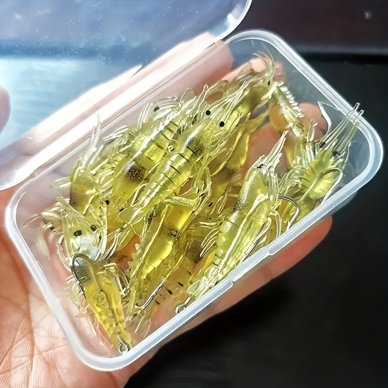Luminous Soft Lure Bionic Shrimp Bait Freshwater Seawater Fishing