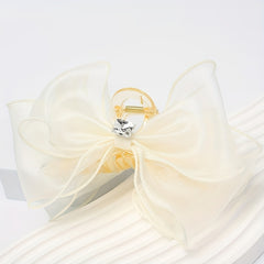 Bow Mesh Hair Claw Clip Non Slip Strong Hold Grip Hair Jaw Clip