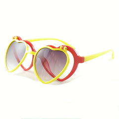 Y2K Heart Flip Sunglasses for Girls