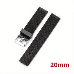 Silicone Band Strap Bracelet 16-26mm Men Women Sports Rubber Watch Band