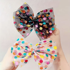 3pcs Mesh Polka Dot Headband Hair Clip Lace Hair Accessories