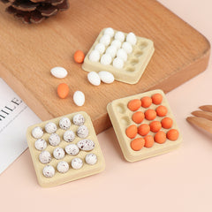 Dollhouse Kitchen Food Model Tray 16pcs Eggs Realistic Plastic Eggs