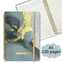 Marble Pattern Spiral Coil Notebook 120 Pages