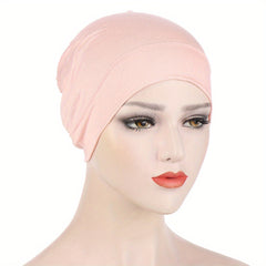 Solid Turban Cap Ruched Headwrap Beanie Chemo Hats