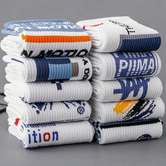 Letter Graffiti Socks Breathable Mid Tube Women's Stockings